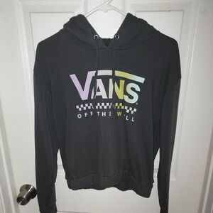Vans Charcoal Hoodie with Multicolor Logo